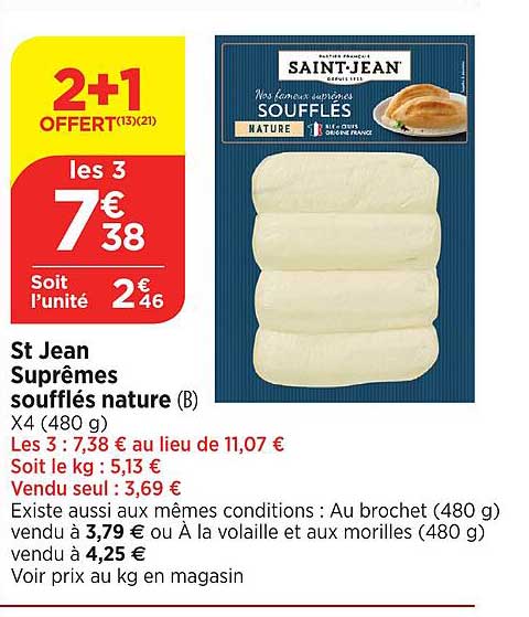 st jean suprêmes soufflés nature