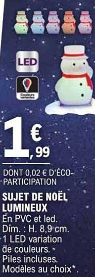 sujet de noël lumineux