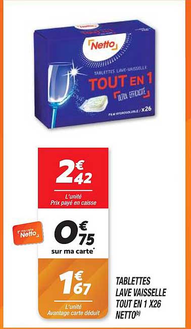 tablettes lave vaisselle