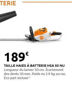 taille haies à batterie hsa 50 nu