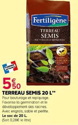 terreau semis 20 l