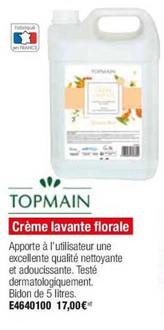 topmain crème lavante florale
