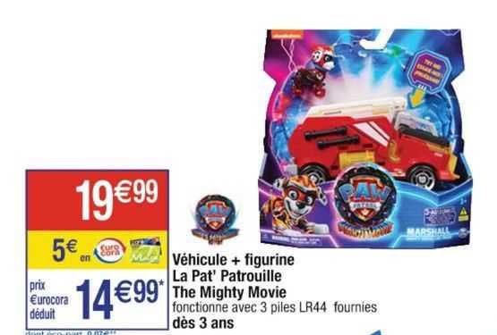 véhicule + figurine la pat' patrouille the mighty movie