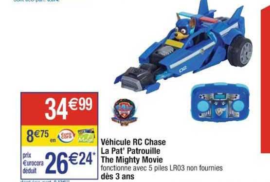 véhicule rc chase la pat' patrouille the mighty movie