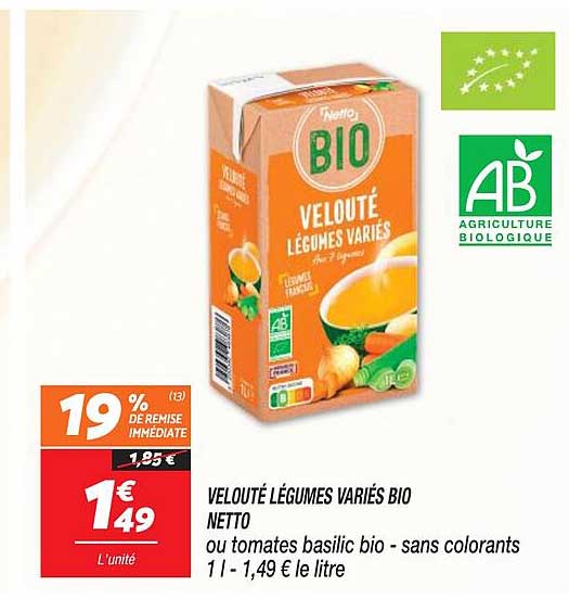 veloué légumes variés bio