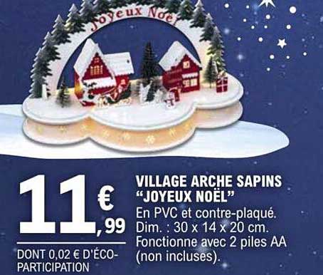 village arche sapins "joyeux noël"