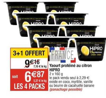 Yaourt Protéiné Au Citron Hipro