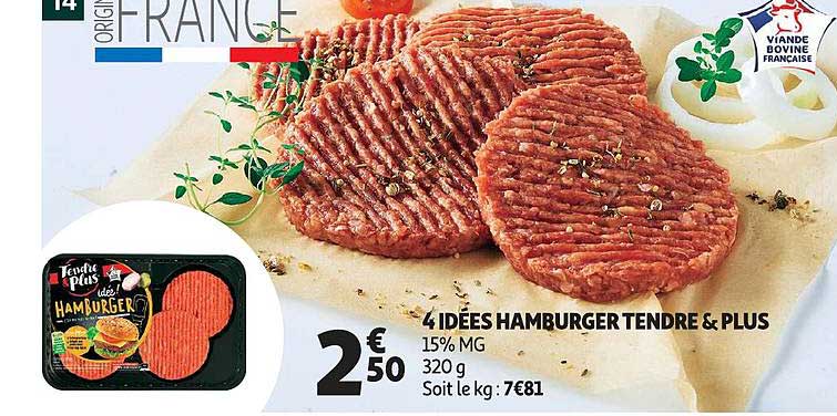 4 idées hamburger tendre&plus