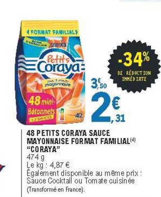 48 petits coraya sauce mayonnaise format familial "coraya"