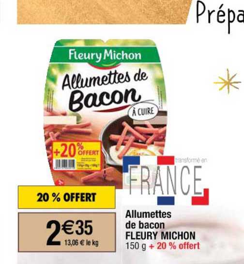 allumettes de bacon fleury michon
