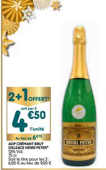 aop crémant brut d'alsace henri peter