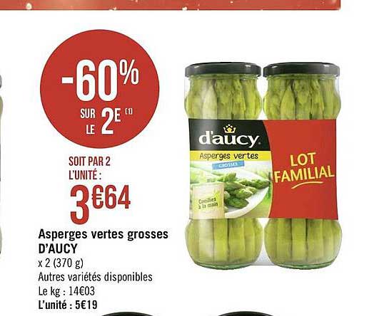 asperge vertes grosses d'aucy