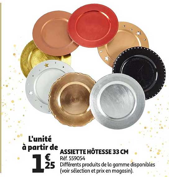 assiette hôtesse 33 cm