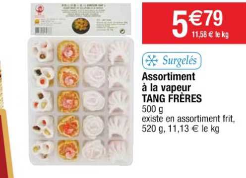 assortiment à la vapeur tang frères