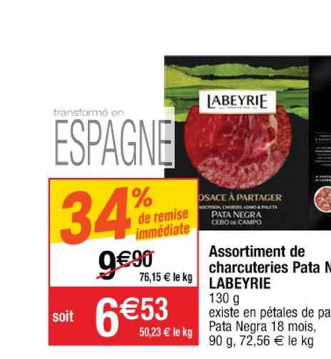 assortiment de charcuterie pata negra labeyrie