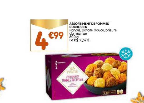 assortiment de pommes duchesses