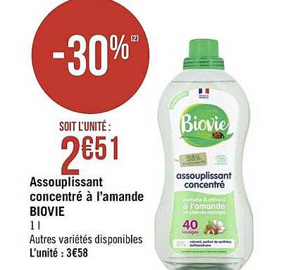 assouplissant concentré à l'amande biovie