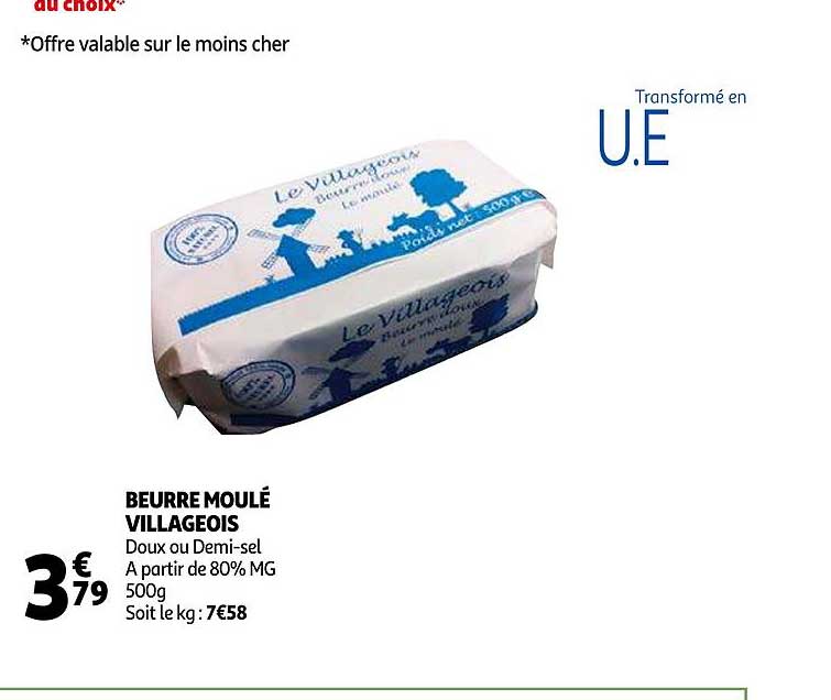 beurre moulé villageois