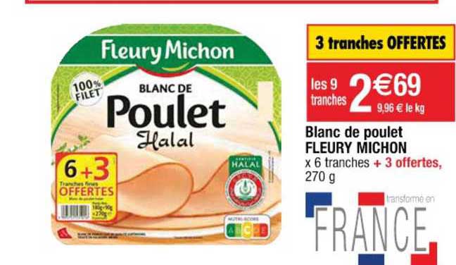 blanc de poulet fleury michon