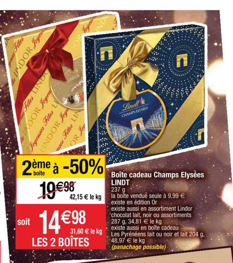 boîte cadeau champs élysées lindt