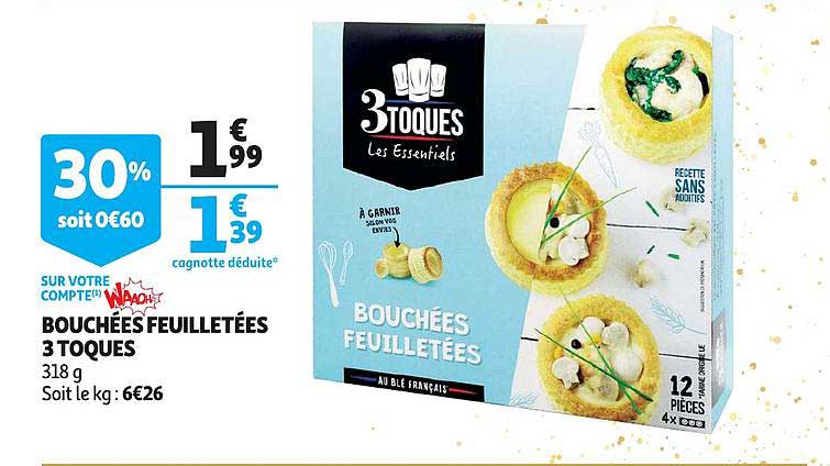 bouchées feuilletées 3 toques