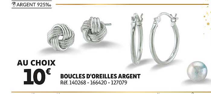 boucles d'oreilles argent