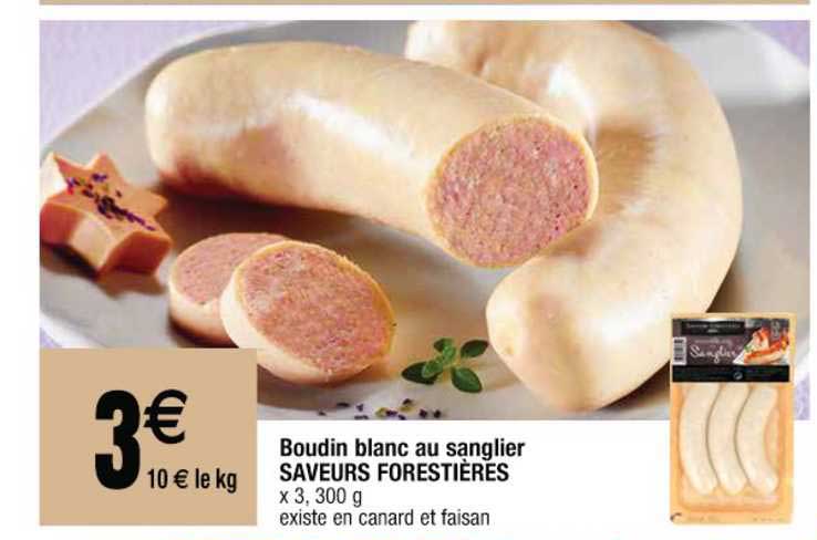 boudin blanc au sanglier saveurs forestières