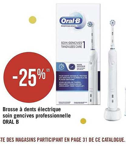 brosse à dents électrique soin gencives professionnelle oral b