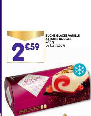 Bûche Glacée Vanille & Fruits Rouges