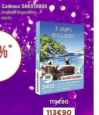cadeau dakotabox 3 jours idylliques