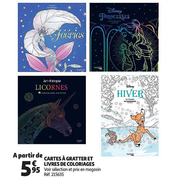 cartes à gratter et livres de coloriages