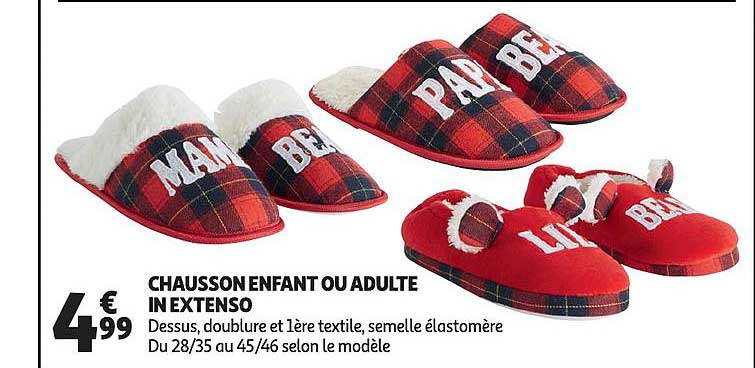 Chausson Enfant Ou Adulte In Extenso