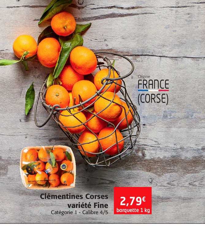 clémentines corses variété fine