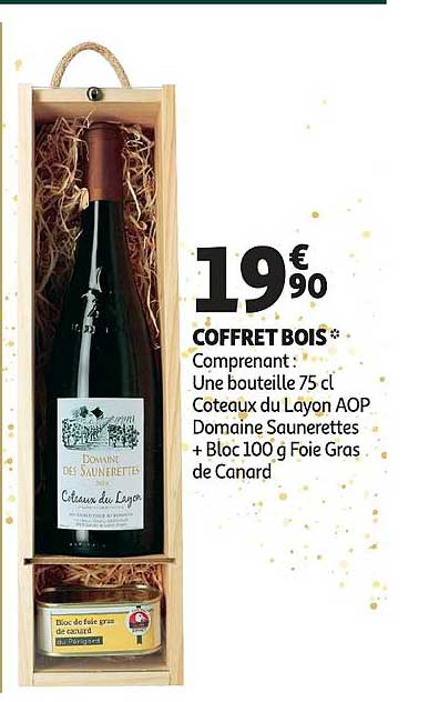coffret bois coteaux du layon aop domaine saunerettes