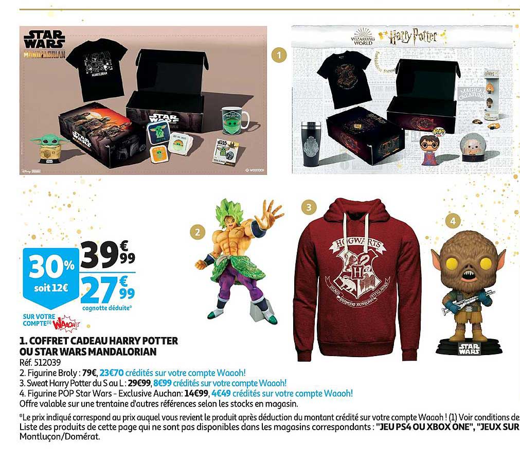 coffret cadeau harry potter ou star wars mandalorian