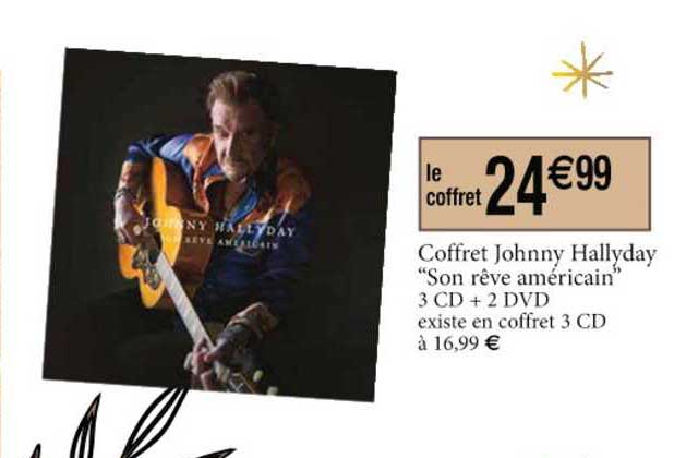 coffret johnny hallyday "son rêve américain" 3 cd + 2 dvd