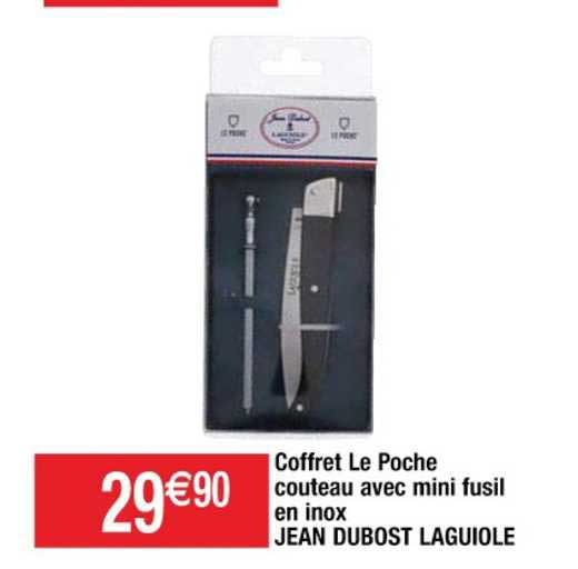coffret le poche couteau avec mini fusil en inox jean dubost languiole