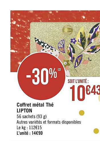 Coffret Métal Thé Lipton