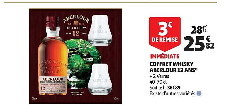 coffret whisky aberlour 12 ans