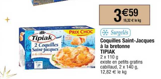 coquilles saint jacques à la bretonne tipiak
