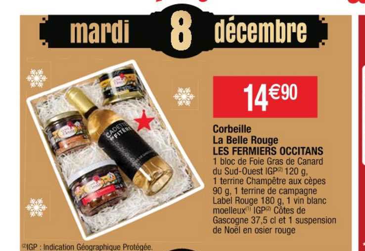 corbeille la belle rouge les fermiers occitans