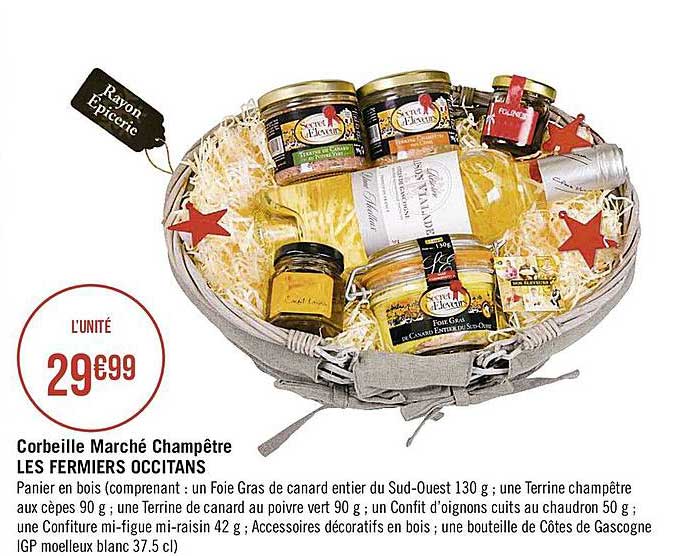 corbeille marché champêtre les fermiers occitans