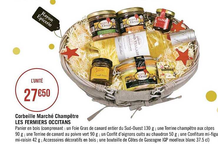 corbeille marché champêtre les fermiers occitans