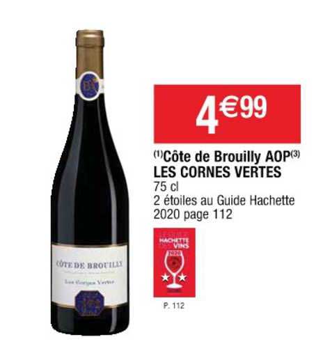 côte de brouilly aop les cornes vertes