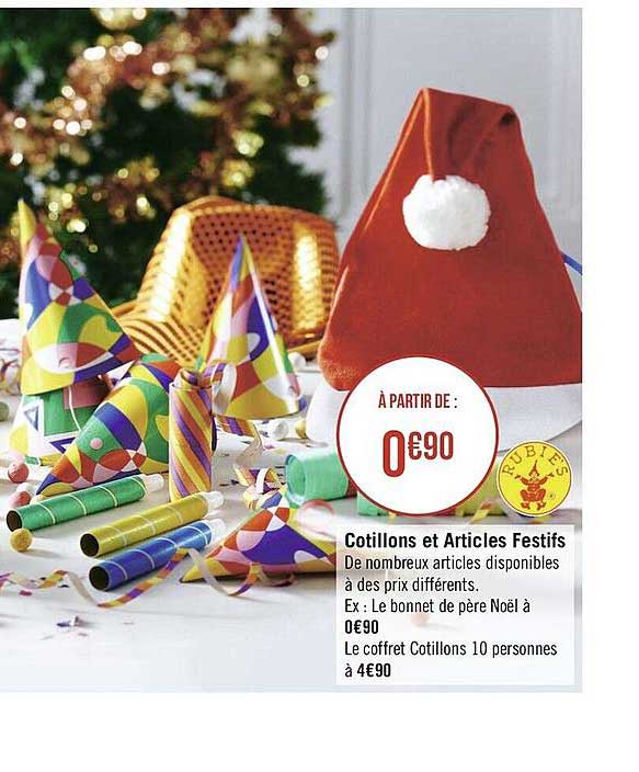 cotillons et articles festifs