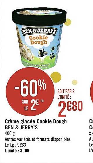 crème glacée cookie dough ben & jerry's