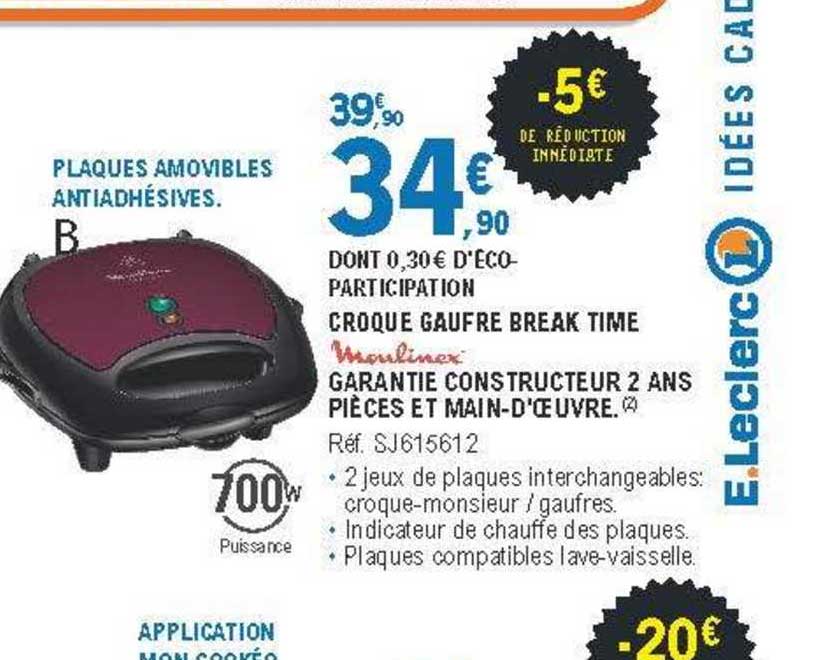 croque gaufre break time moulinex