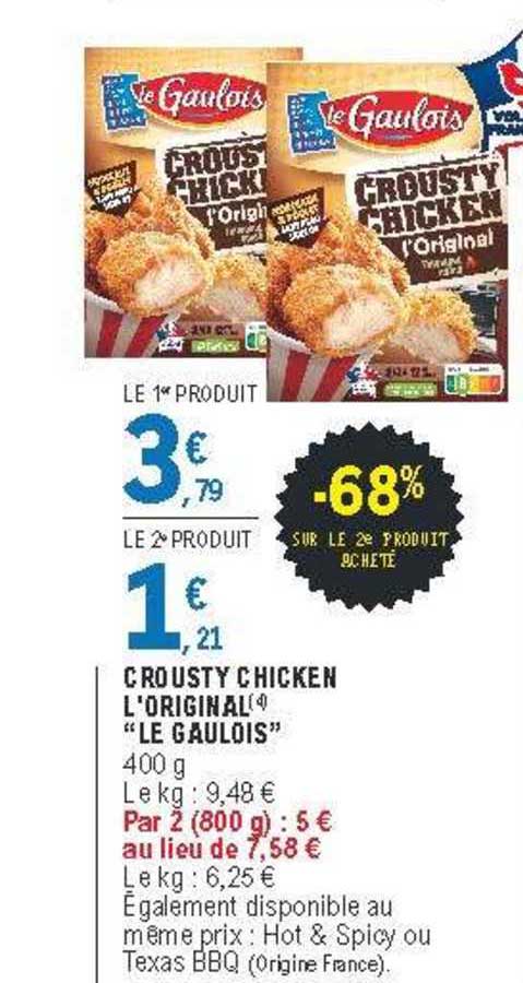 crousty chicken l'origine "le gaulois"