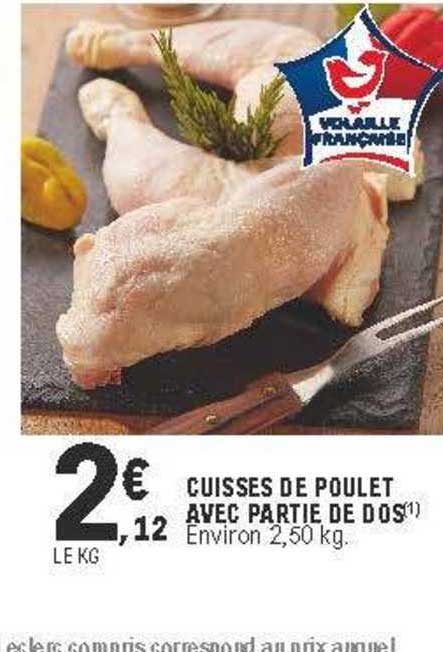 cuisses de poulet avec partie de dos