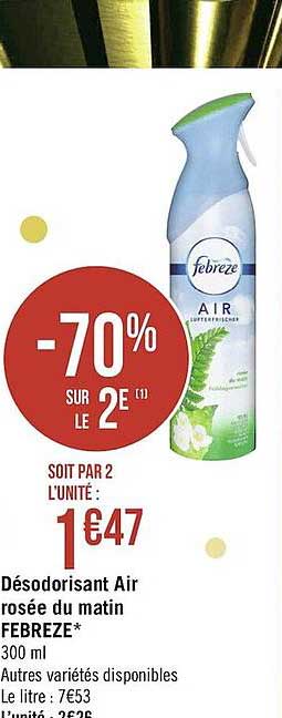 Désodorisant Air Rosée Du Matin Febreze